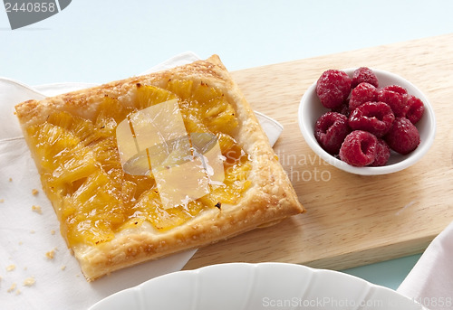 Image of Pineapple Galette With Raspberries