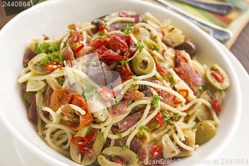 Image of Mediterranean Salami Spaghetti