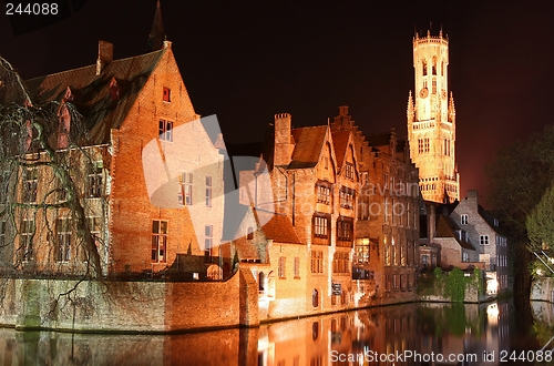 Image of Bruges by night