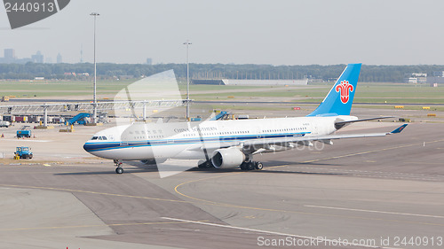 Image of AMSTERDAM - SEPTEMBER 6: China Southern plane at Schiphol Airpor