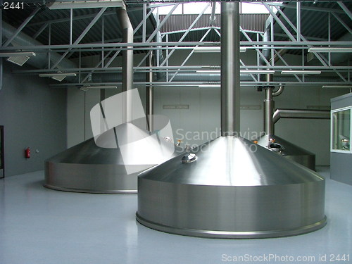 Image of brewery brewing barrels