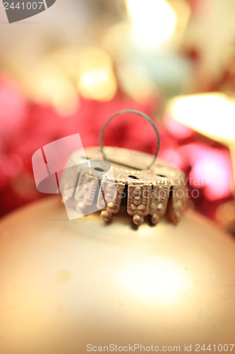 Image of Christmas ornament in extreme close up