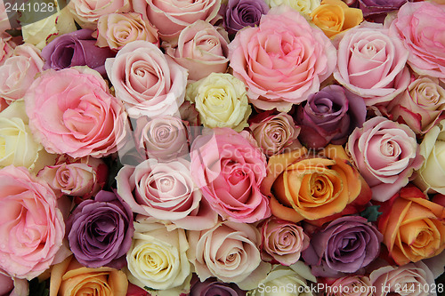 Image of Bridal flowers in pastel shades