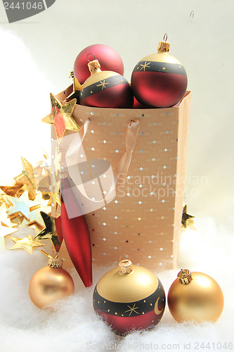Image of Giftbag with christmas ornaments