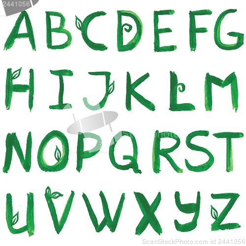 Image of Hand drawn ink alphabet.Vector format