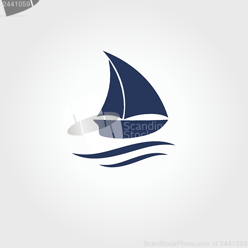 Image of Boat icon. Vector illustration