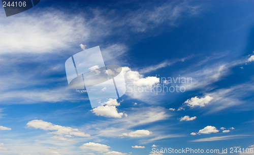 Image of Blue sky with clouds