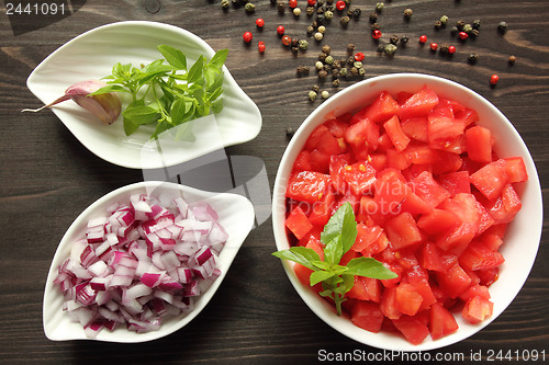 Image of Chopped  tomatoes.