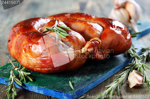 Image of Home sausage and rosemary.