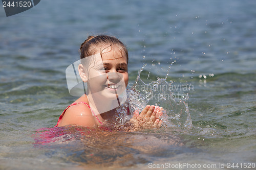 Image of Young girl in holiday