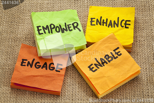 Image of empower, enhance, enable and engage