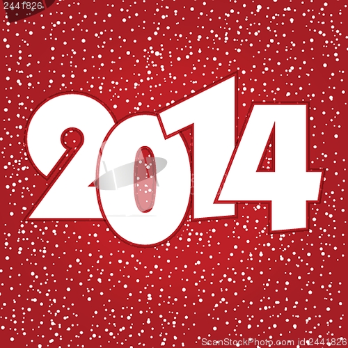 Image of Happy new year 2014 celebration greeting card design.