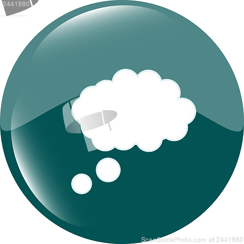 Image of speech bubbles sign button, web app icon