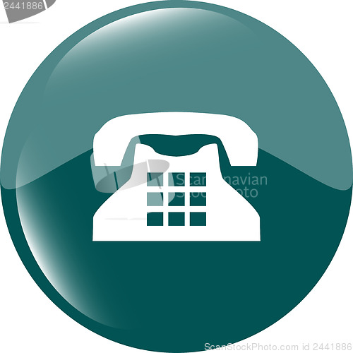 Image of illustration of a rotary phone, web button icon