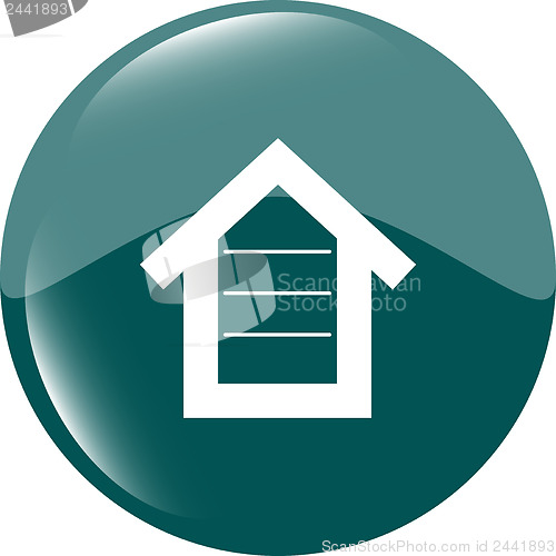 Image of house button, signs, icons set