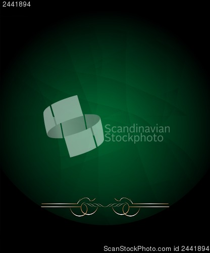 Image of Vintage seamless wallpaper in green with a gold ribbon and frame
