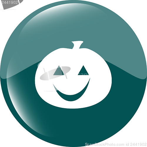 Image of icon of halloween pumpkin on holiday, web button