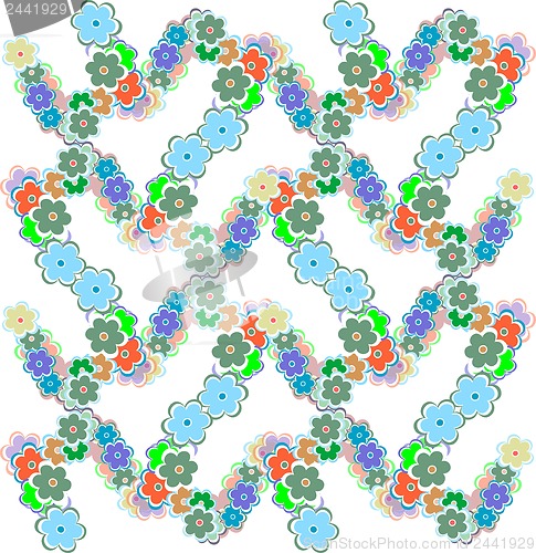 Image of grunge colorful flowers background pattern vintage style