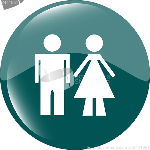 Image of icon toilet button, Man and Woman