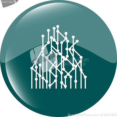 Image of Modern infographic template. web icon button