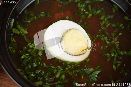 Image of okroshka with rusks