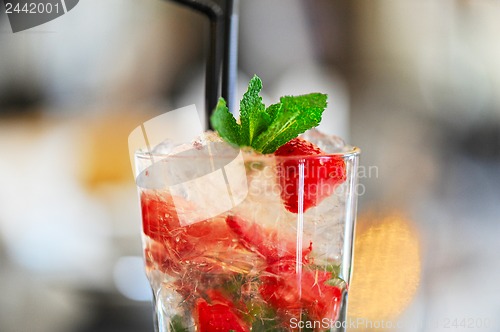 Image of Strawberry mohito cocktail