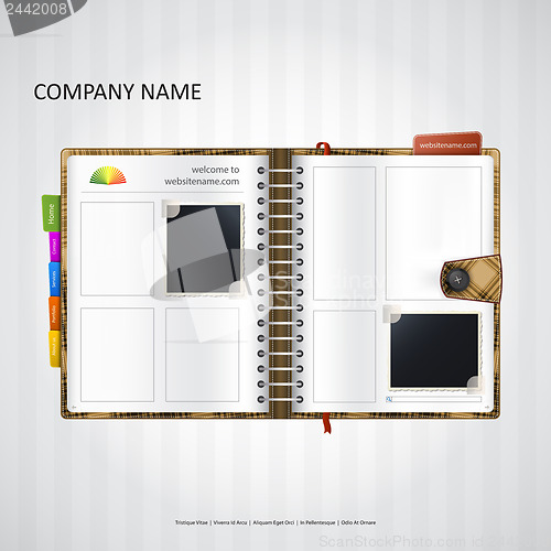 Image of Website design template with organizer