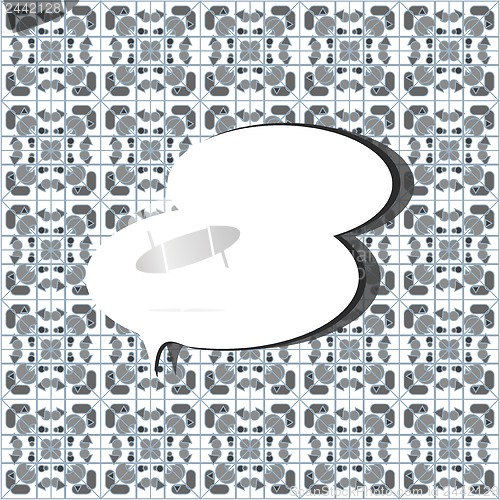 Image of empty blank cloud on vintage background
