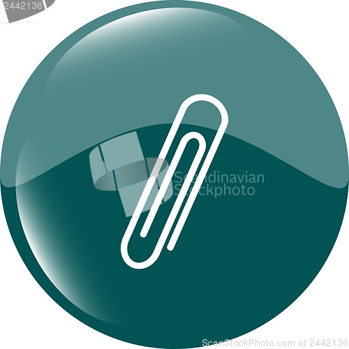 Image of clip sign on web icon button