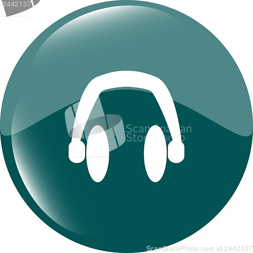 Image of modern headphone buttons web icon