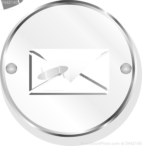 Image of Mail icon - metal app button