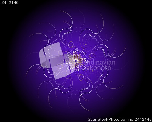 Image of Lace Round Frame and borders on seamless retro background