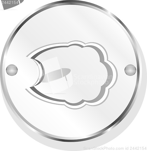 Image of Metallic speech bubble icon