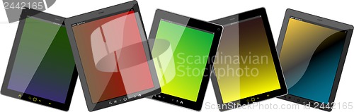 Image of Set of tablet pc computers
