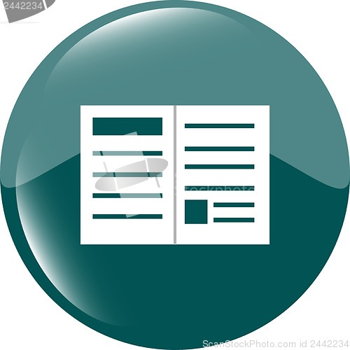 Image of Daily news label, web icon button