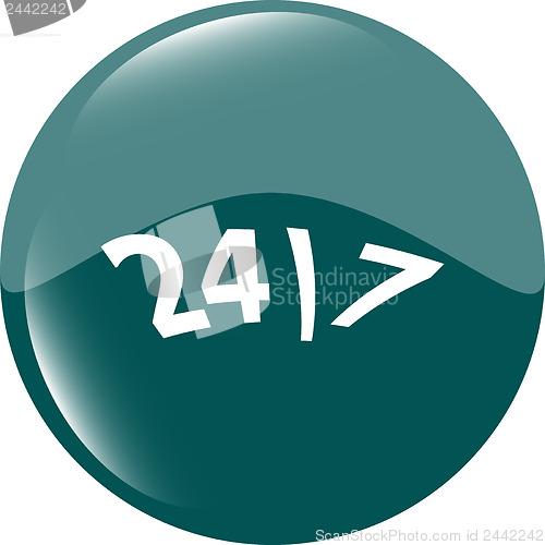 Image of 24 hour green button web icon