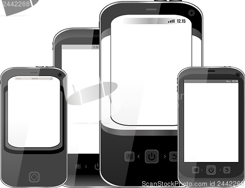 Image of Smart Phones set isolated on white background