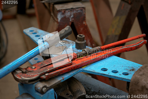 Image of Industrial tools an a table