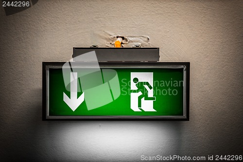 Image of Exit sign on the wall