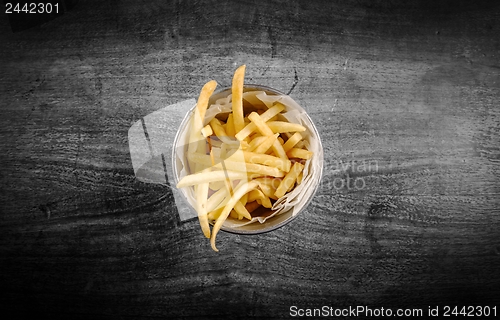 Image of Delicious french fries closeup
