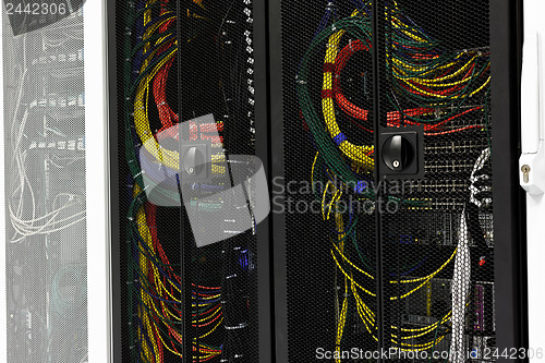 Image of Network cables of a server