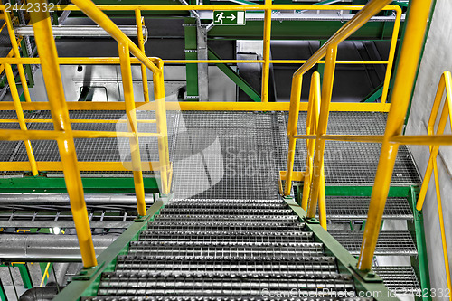 Image of Industrial Interior with large staircase