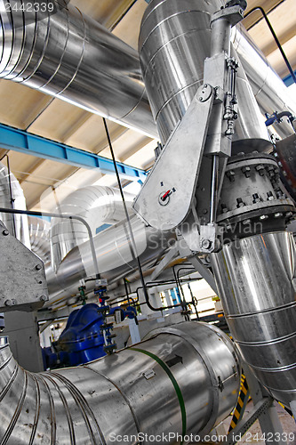 Image of Industrial pipes in a thermal power plant