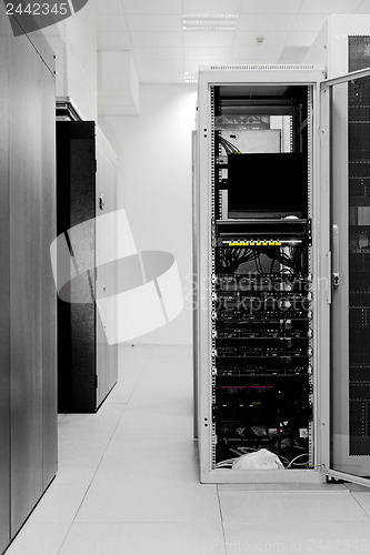 Image of Clean industrial interior of a server room