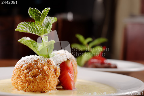 Image of Delicious hungarian dessert closeup