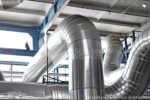 Image of Industrial pipes in a thermal power plant