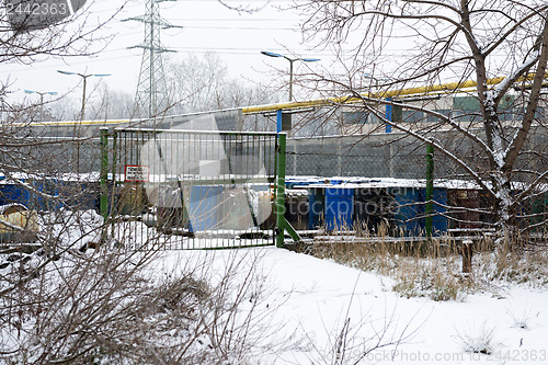 Image of Chemical waste dump with a lot of barrels