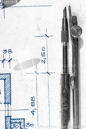 Image of Construction plans with accessories