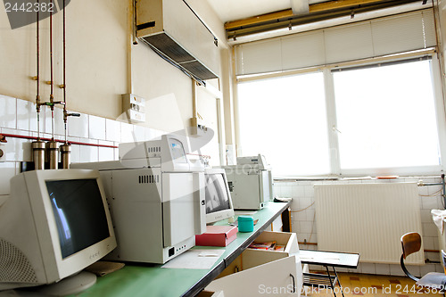 Image of Old vintage computer in laboratory