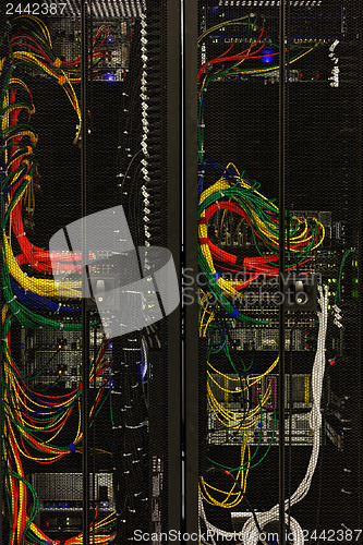 Image of Network cables of a server